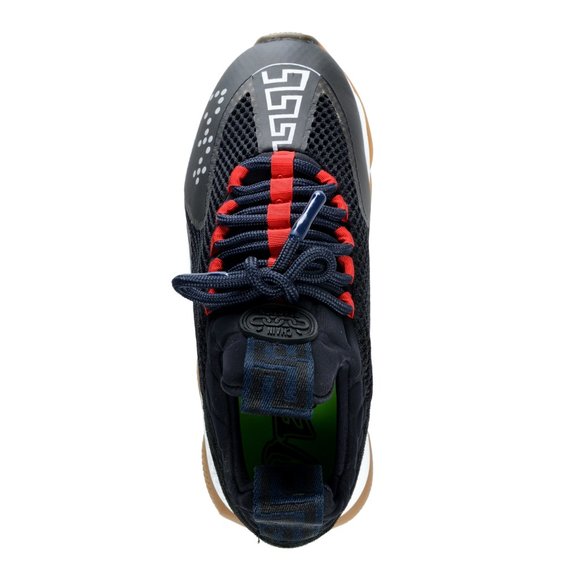 Versace Women's Chain Reaction Leather Sneakers - Picture 7 of 8
